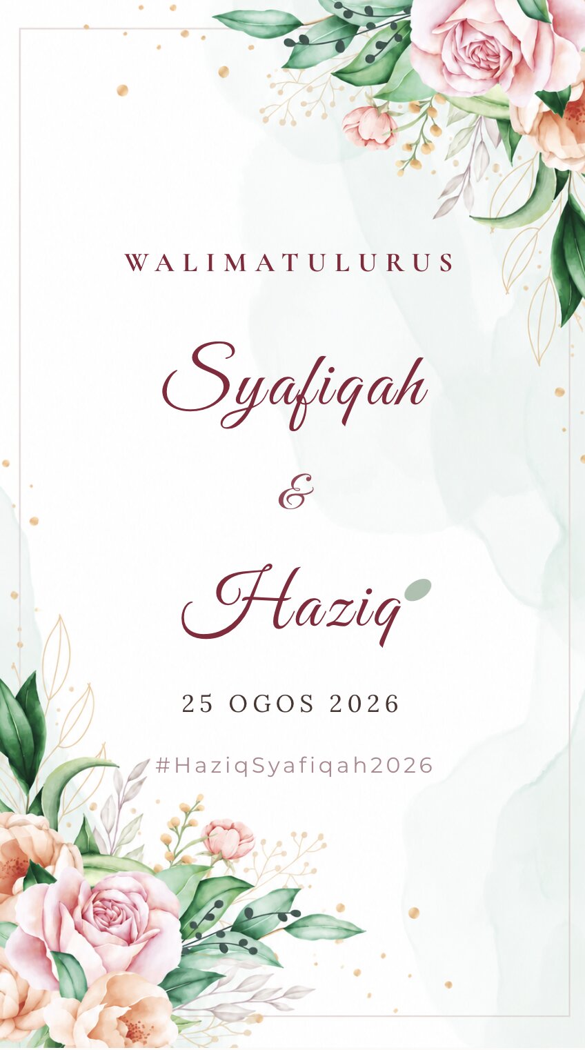 Floral Design 5 Wedding invitation design